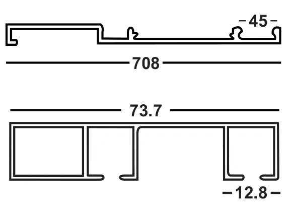 Double Track Sliding Profile - Silver (Anodised)
