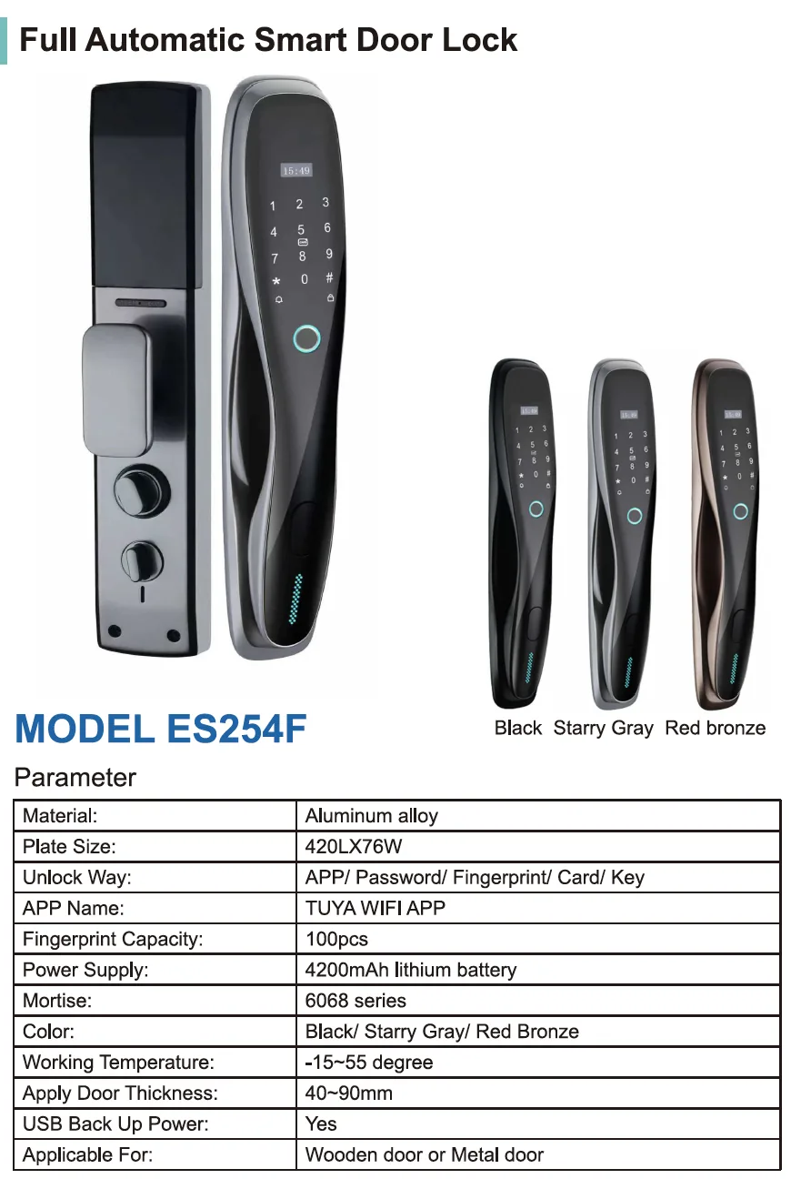 ES254F Elegant Biometric Lock